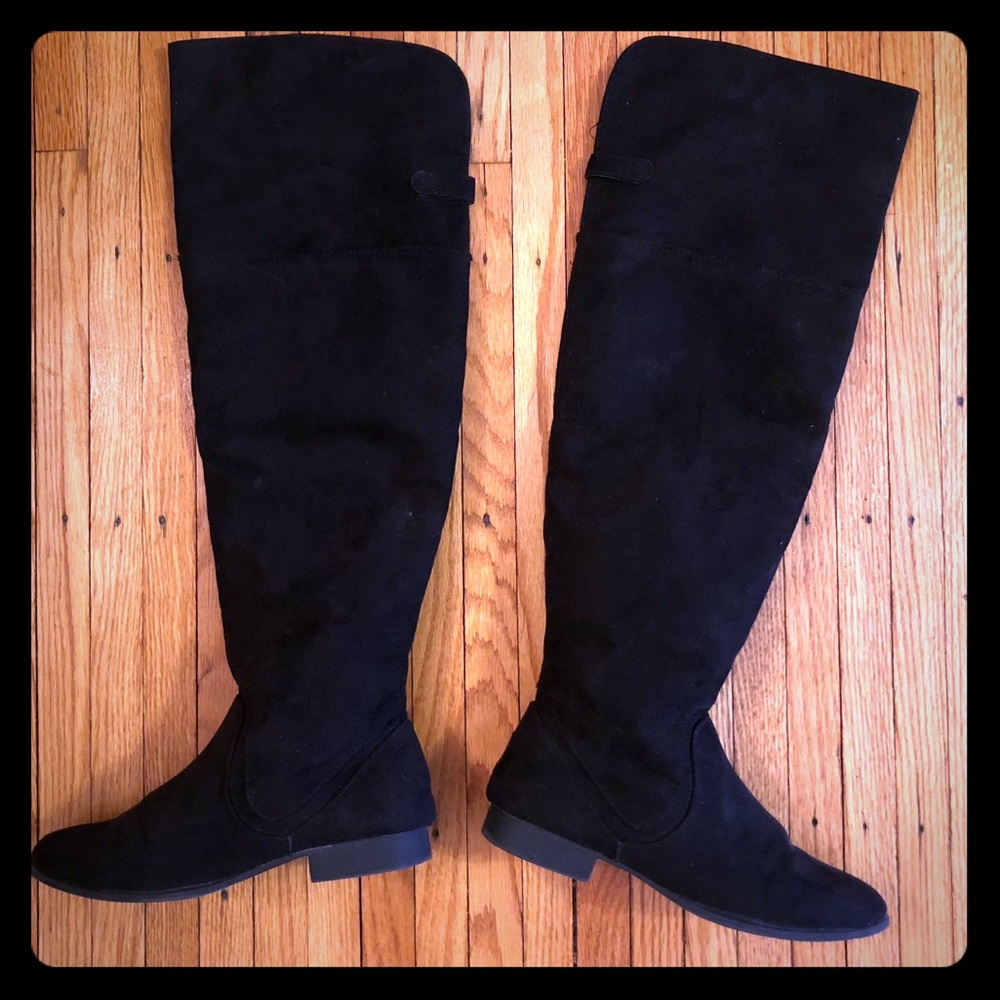 Black over the knee boots